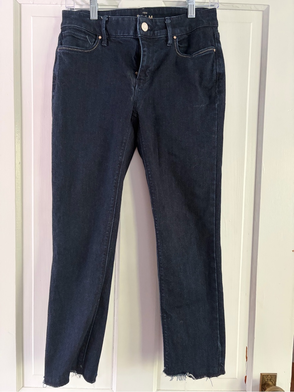White House Black Market Straight Leg Dark Blue Jeans